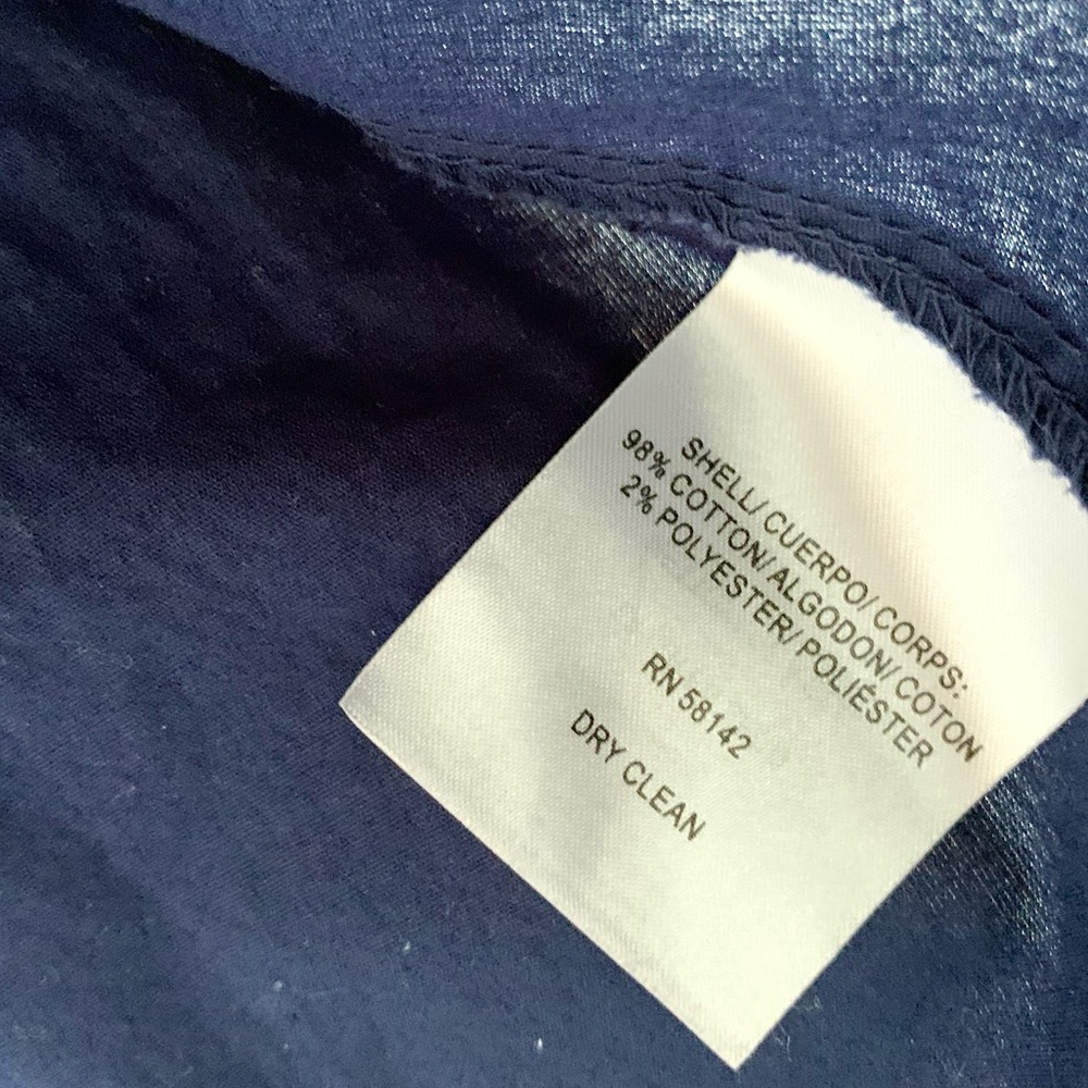 Gal Meets Glam Rose Dress Collared Cotton Navy Blue US 2 XS SM - Picture 13 of 16
